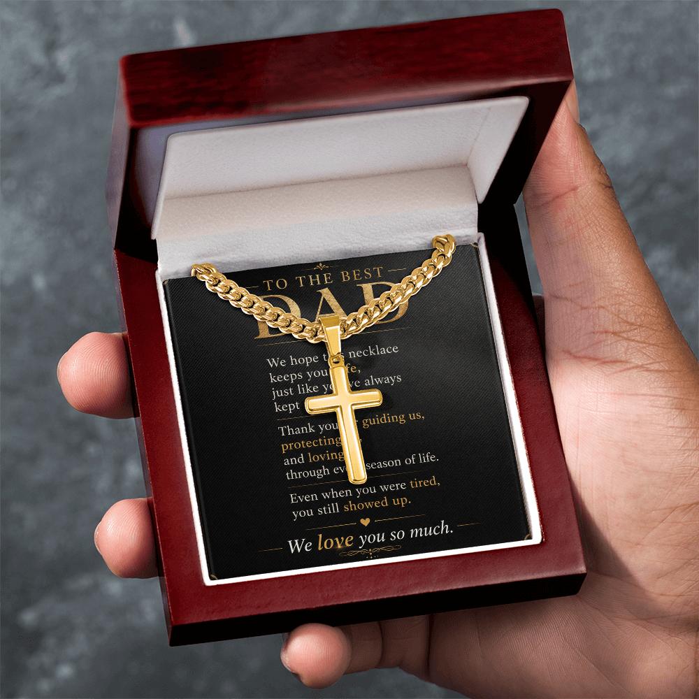 Please Protect Dad — Cross Necklace