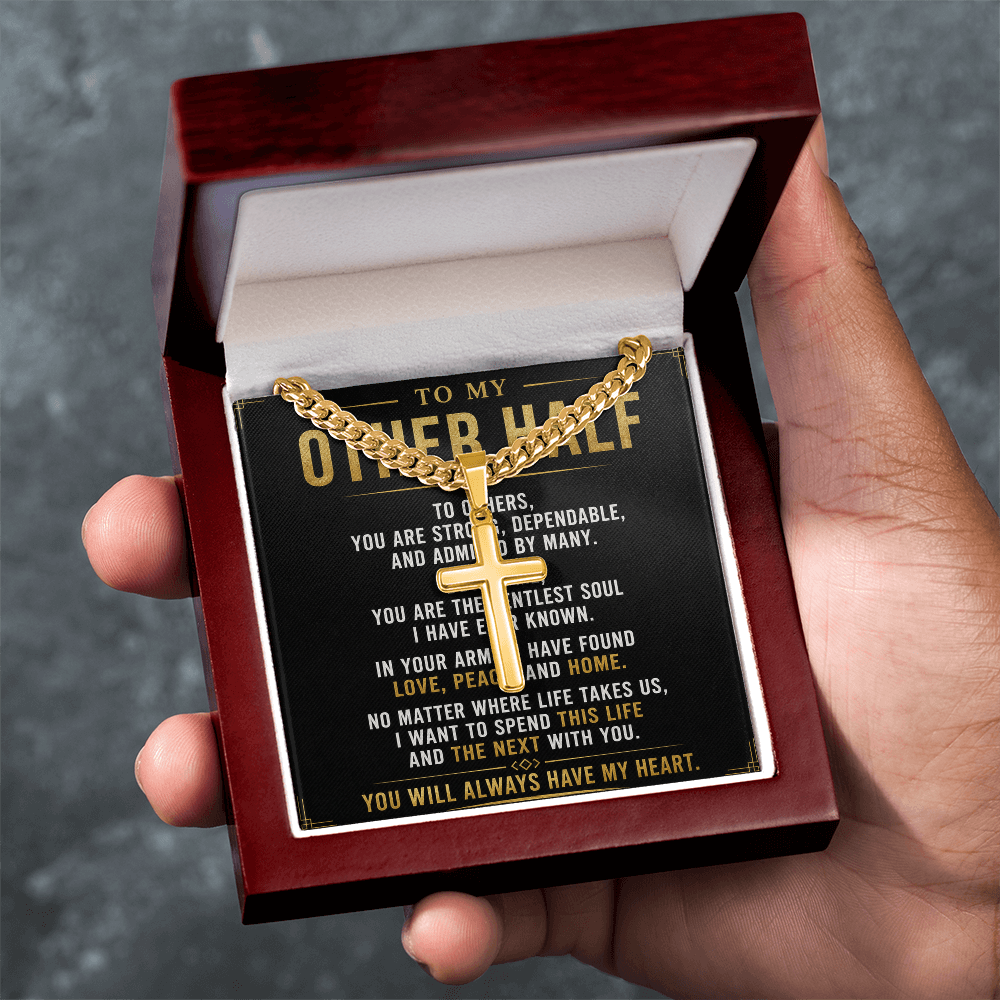 To My Other Half — Cross Necklace