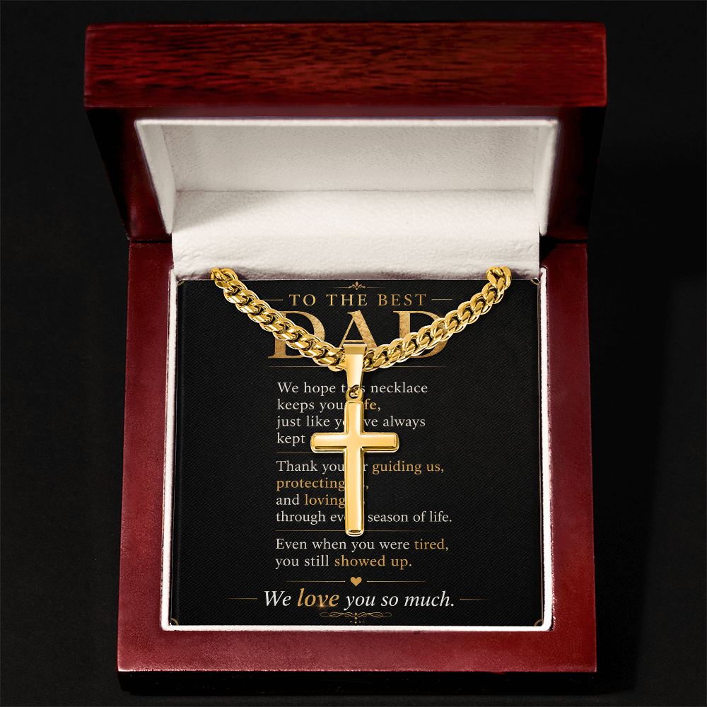 Please Protect Dad — Cross Necklace
