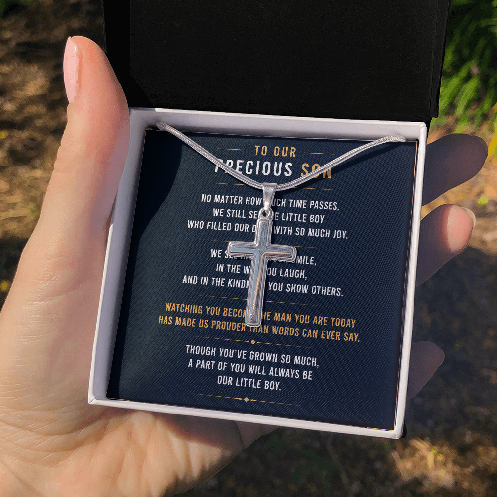 To Our Precious Son - Personalized Cross Necklace