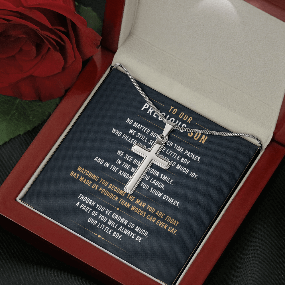To Our Precious Son - Personalized Cross Necklace