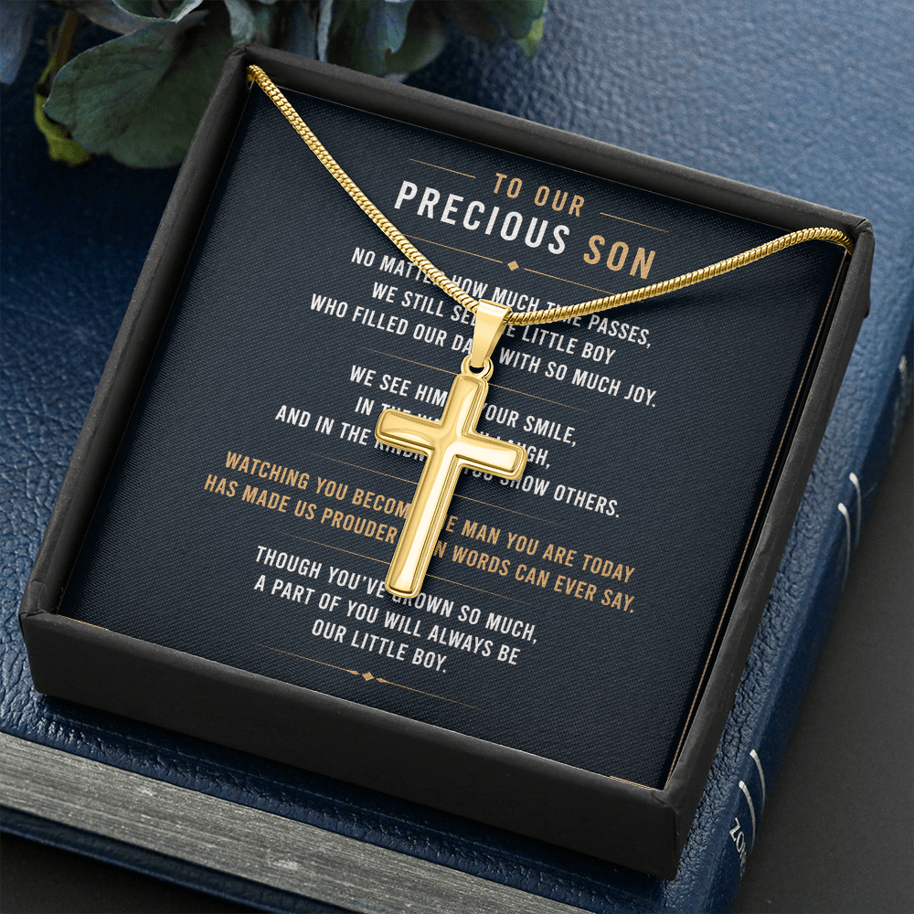 To Our Precious Son - Personalized Cross Necklace