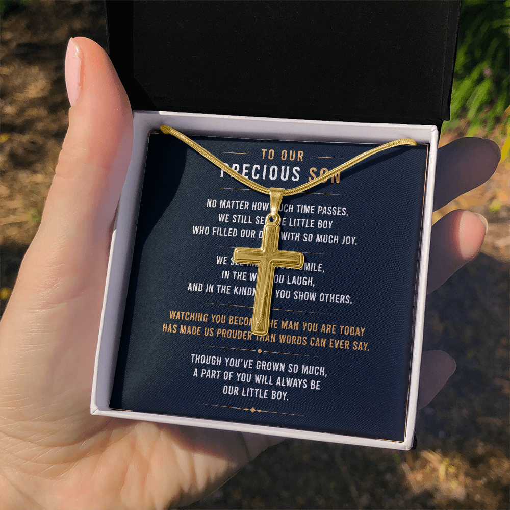To Our Precious Son - Personalized Cross Necklace