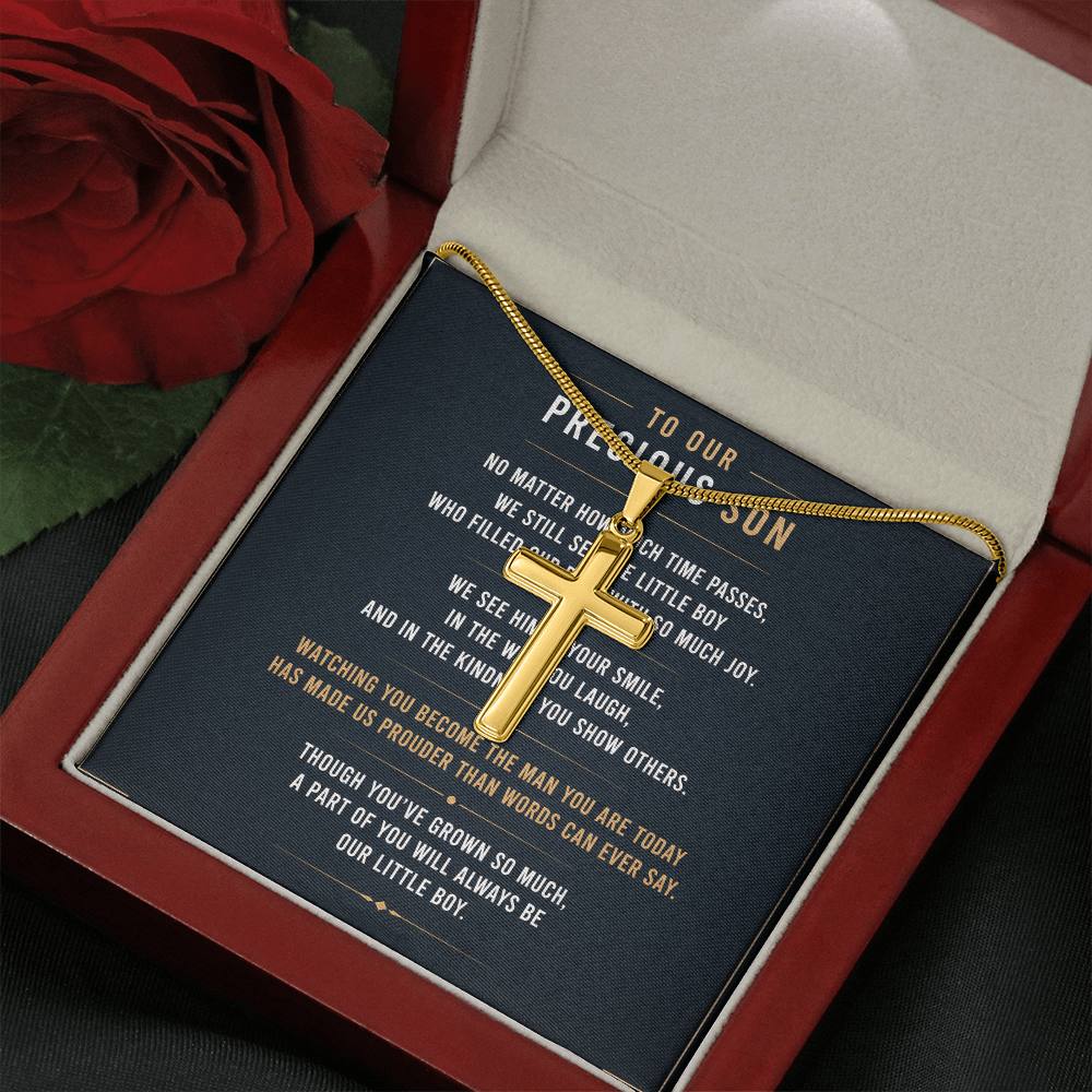 To Our Precious Son - Personalized Cross Necklace