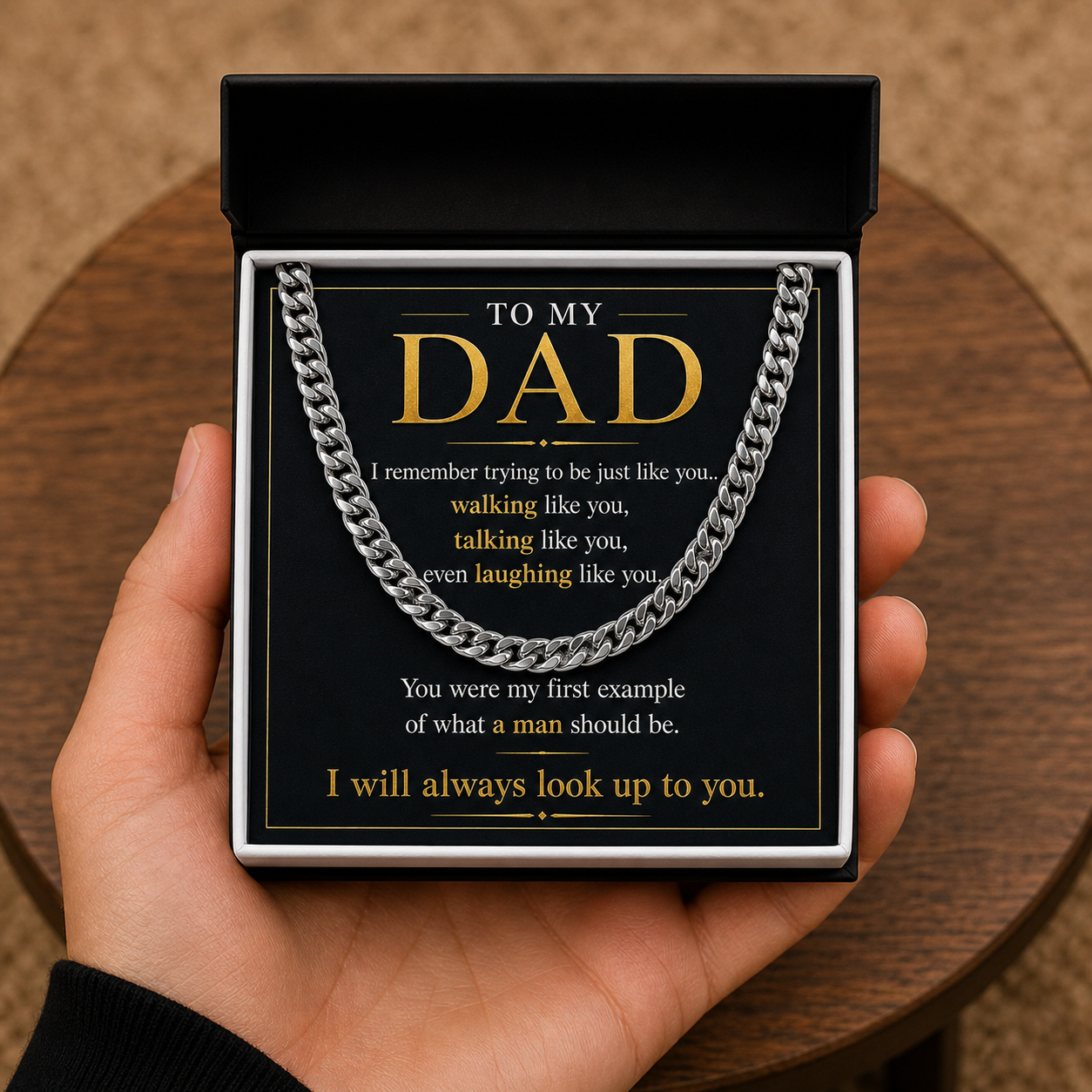 To My Hero — Dad Necklace